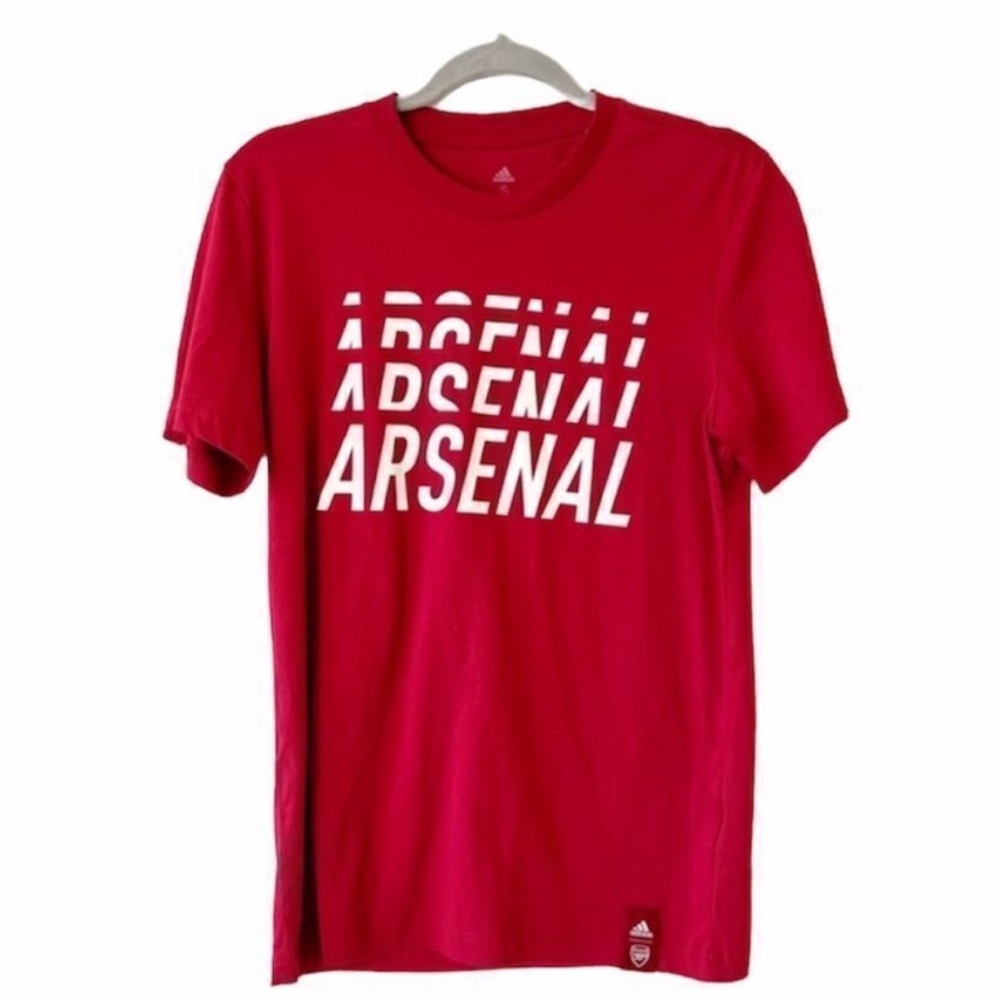 Adidas T-shirt Soccer Arsenal Size Small Dark Red Cotton